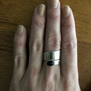 Retired black onyx SILPADA ring sz 7